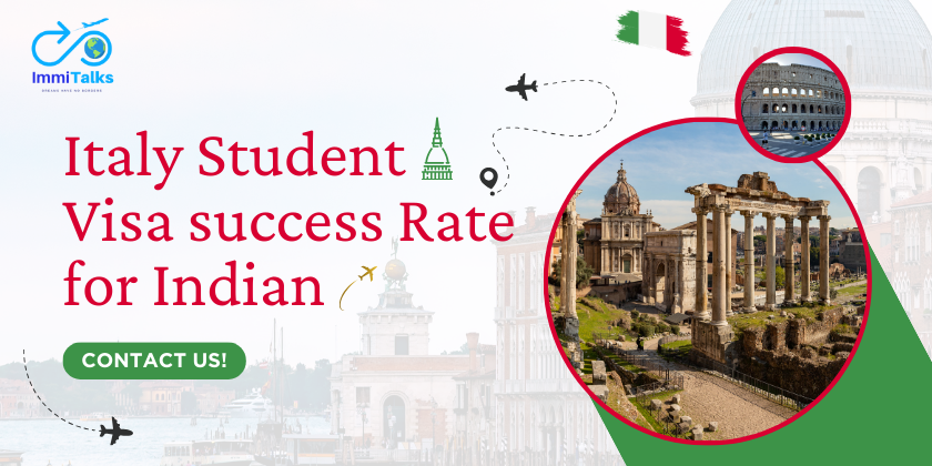 italy student visa success rate for indian